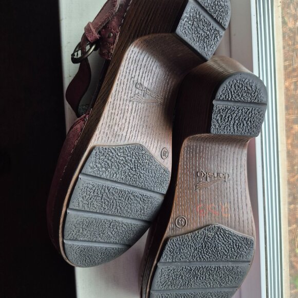 Dansko 39 Brown Mary Jane low Heel Studded Casual Dress Shoes - Picture 5 of 8